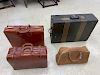 4 Antique Luggage Suitcases