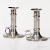 Pair of Silver Chamber Candlesticks
