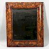 William and Mary Walnut and Marquetry Pillow Frame Mirror