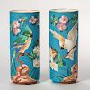 Pair of Bernardaud & Co. Limoges Porcelain Cloisonne-style Vases