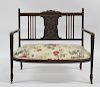 Finely Carved Antique Mahogany Settee.