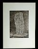 Rare Alfred Maudslay 1890 Photogravure Mayan Stela "N"