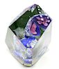 Geometric Glass Paperweight Signed  #209 1989