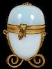 19th C. French Opaline Bronze Mounted Egg