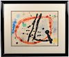 Joan Miro 'Red Circle' Colored Lithograph