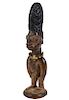 African Carved Statue of A Yoruba Male Twin Figure