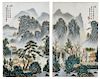 Pair Chinese Hand Painted Plaques