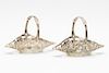 Pair, Gorham Sterling Floral Reticulated Baskets