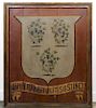 Connecticut Coat of Arms Polychrome Wall Hanging