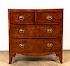Yew Wood Diminutive 4-Drawer Bowfront Chest