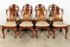 Set of 8 Queen Anne Walnut Dining Chairs, c. 1710