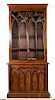 Fine Gothic Revival Mahogany Bookcase Cabinet