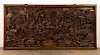 Chinese, Large Figural Carved Wood Wall Panel