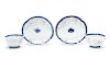 Pair Qianlong Export Blue and White Cups & Saucers