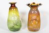 Peter Bramhall, Two Art Glass Vases