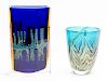 2 Art Glass Vases; Egermann Exbor & MDINA