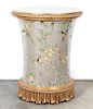 Designer Silver Leaf Chinoiserie Side Table