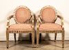 Pair, Donghia attr Grand Flute Open Arm Chairs
