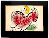 Marc Chagall Signed Litho, "Le Coq Rouge", 90/200