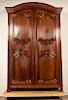 19th C. French Louis XV Style Walnut Armoire