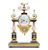 Couturier A Paris Bronze & Marble Portico Clock