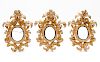 Three Baroque Style Giltwood Oval Frames