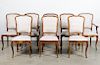 Set, 8 Italian Rococo Revival Style Dining Chairs