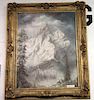 W. Gisin 'The Grand Teton Mountains " Oil Painting