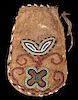 Crow Beaded Tobacco Pouch c. 19th Century
