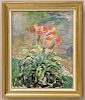 P. Spencer Oil Lilly Floral Oil on Canvas