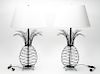Pair, Black "L-18" Pineapple Form Table Lamps