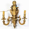 Gilt Bronze 3-Light Wall Sconce, Early 20th C.