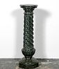 Green Marble Twisted Column Pedestal