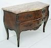 BRONZE MOUNTED LOUIS XV STYLE M/TOP COMMODE