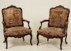 PR. OF FINELY CARVED LOUIS STYLE FAUTEUILS
