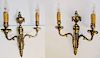 PAIR OF LOUIS XVI FRENCH BRONZE WALL SCONCES