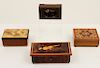 COLLECTION OF 4 SWISS MUSIC BOXES