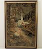 IMPRESSIVE EARLY JAPANESE WOVEN TAPESTRY