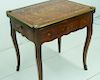 LOUIS XV MARQUETRY BRONZE MTD GAMES TABLE