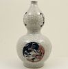 20.5"H CRACKLE WARE DOUBLE GOURD SHAPED VASE