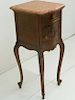 LOUIS XV STYLE WALNUT M/TOP BEDSIDE COMMODE