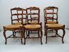 SET OF 6 PROVINCIAL LADDER BACK CHAIRS