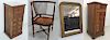 MISC. 4 PC. LOT;   MIRROR AND 3 PCS. OF FURNITURE