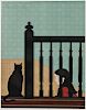 Will Barnet (American, 1911-2012)  The Bannister