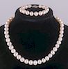 Freshwater Cultured Pearl Necklace & Bracelet