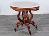 Eastlake Style Marble Top Parlor Table