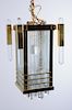Art Deco Style Brass Hanging Lantern