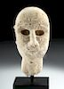 Sumerian Alabaster Head of a Male Worshipper