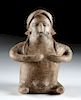 Colima Pottery Figural Vessel - Seated Female