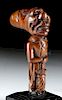 19th C. American Wooden Figural Walking Cane Handle